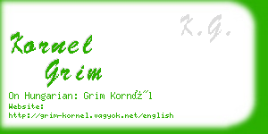 kornel grim business card